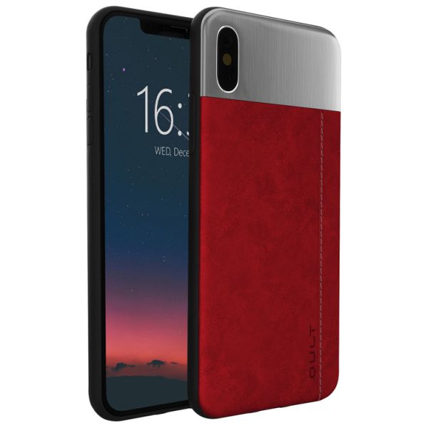 Back Case Qult "Slate" für iPhone X/XS, rot